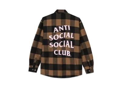 ANTI SOCIAL SOCIAL CLUB Bored Games Flannel "Brown"