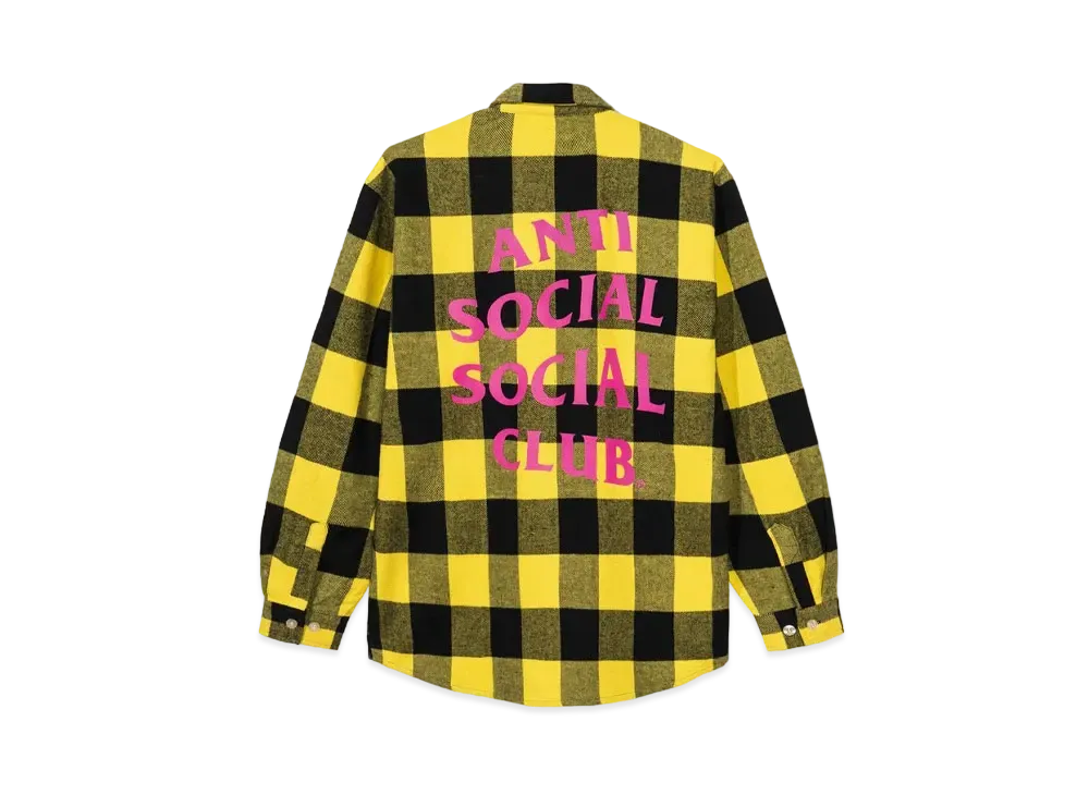 ANTI SOCIAL SOCIAL CLUB Bored Games Flannel "Yellow"