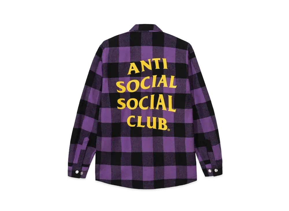 ANTI SOCIAL SOCIAL CLUB Bored Games Flannel "Purple"
