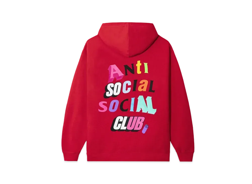 ANTI SOCIAL SOCIAL CLUB The Real Me Hoodie "Red"
