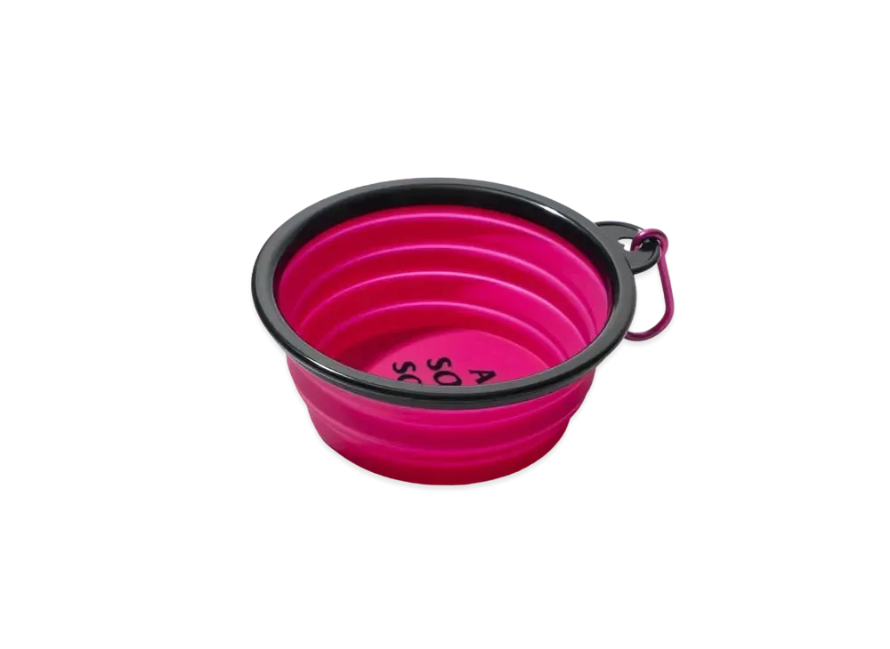 ANTI SOCIAL SOCIAL CLUB Puppy Dog Eyes - Dog Pop Up Water Bowl "Pink"