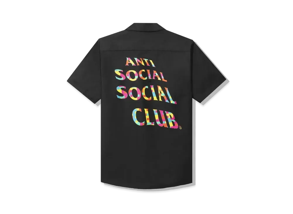 アンチソーシャルソーシャルクラブ スタティック ボタン アップ "ブラック"