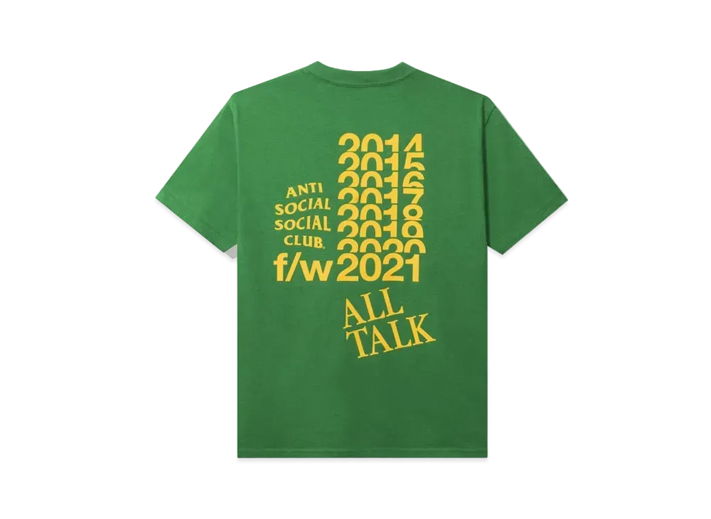 ANTI SOCIAL SOCIAL CLUB All Talk On A Blog Tee "Green"