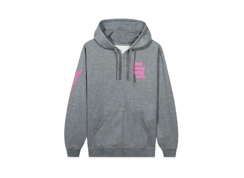 ANTI SOCIAL SOCIAL CLUB Split Zip Hoodie "Gray"