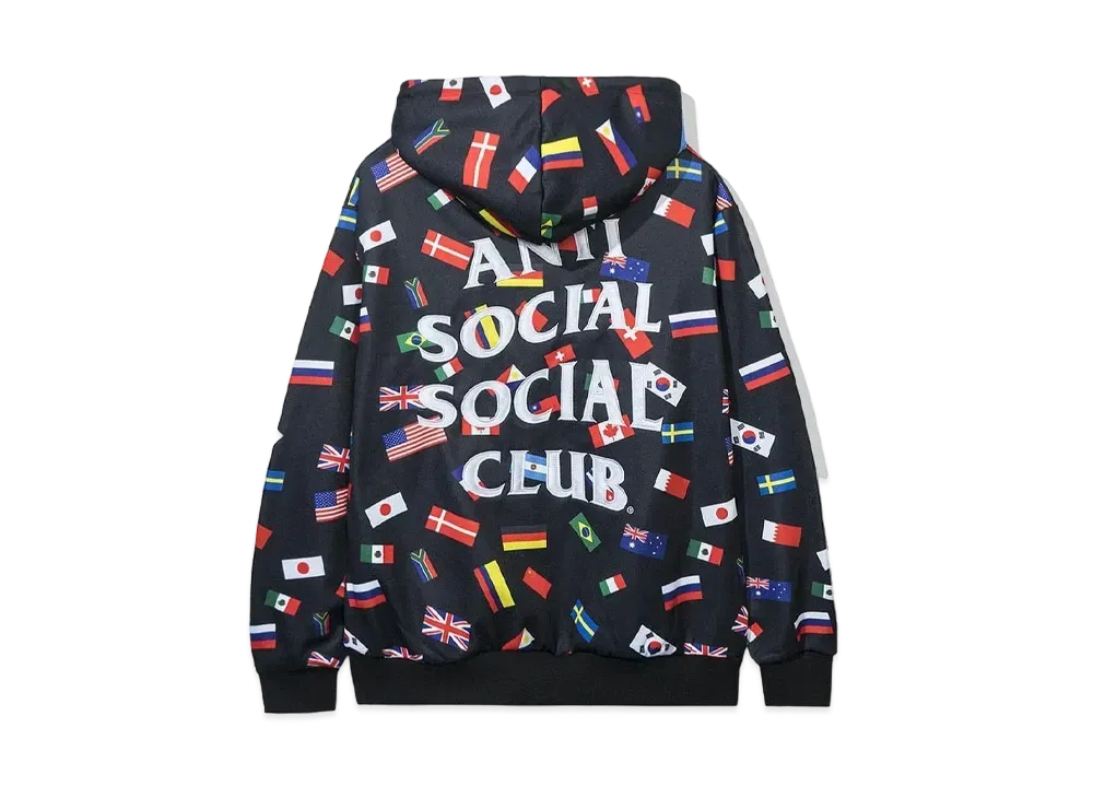 ANTI SOCIAL SOCIAL CLUB Orlando All Over Flag Hoodie "Black" (SS20)