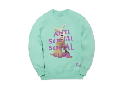 ANTI SOCIAL SOCIAL CLUB collaboration with #FR2 Crewneck Sweat "Emerald Blue"