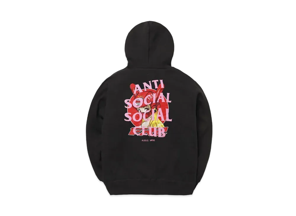 ANTI SOCIAL SOCIAL CLUB collaboration with #FR2 Exclusive Biker Girl Hoodie "Black"
