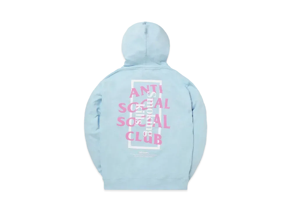 ANTI SOCIAL SOCIAL CLUB collaboration with #FR2 Smoking kills Hoodie "Light Blue"