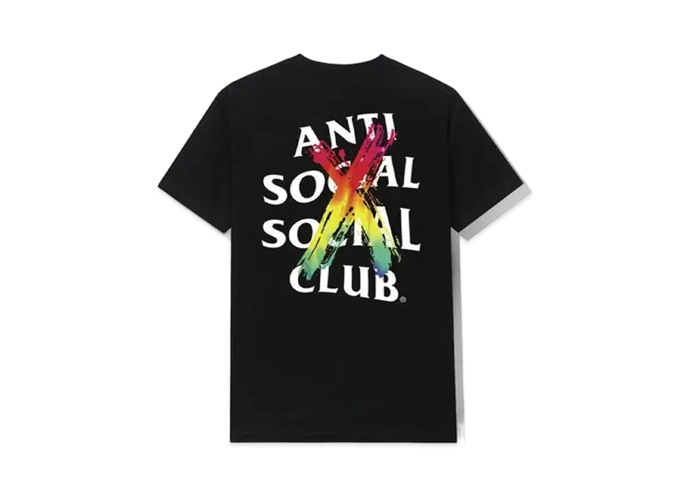 ANTI SOCIAL SOCIAL CLUB Cancelled "Rainbow" Tee "Black" (FW20)