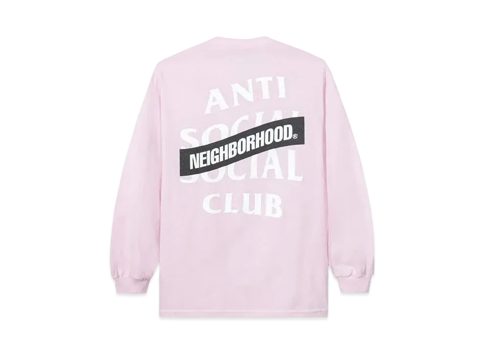 ANTI SOCIAL SOCIAL CLUB x Neighborhood AW05 Long Sleeve Tee Longsleeve Tee "Pink" (FW20)