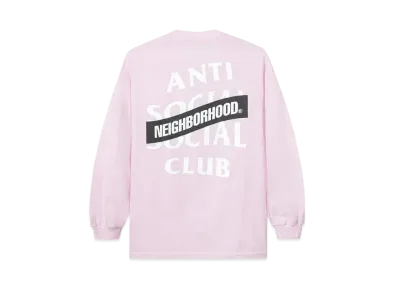 ANTI SOCIAL SOCIAL CLUB x Neighborhood AW05 Long Sleeve Tee Longsleeve Tee "Pink" (FW20)