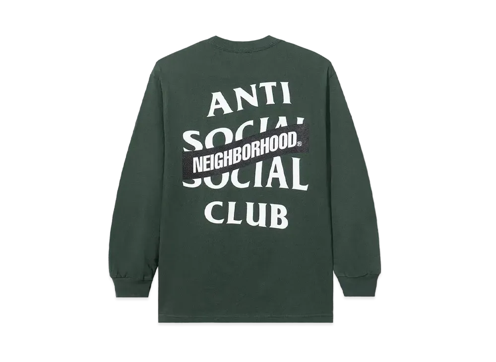 ANTI SOCIAL SOCIAL CLUB x Neighborhood AW05 Long Sleeve Tee Longsleeve Tee "Green" (FW20)