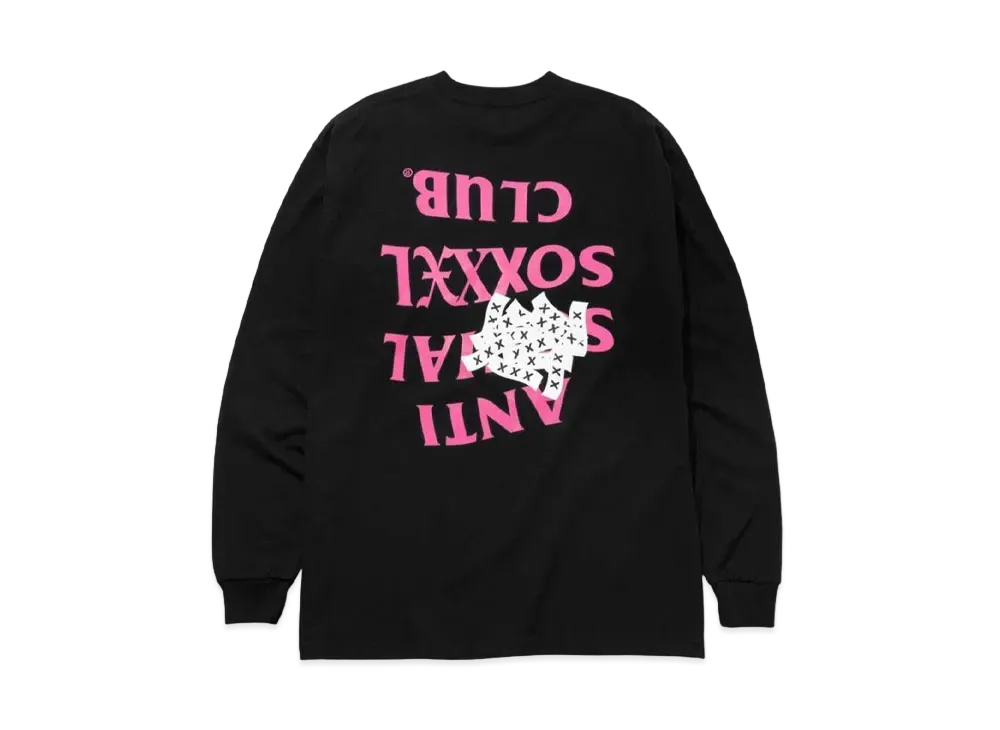ANTI SOCIAL SOCIAL CLUB x GOD SELECTION XXX Pink - Long Sleeve tee "Black" (SS21)
