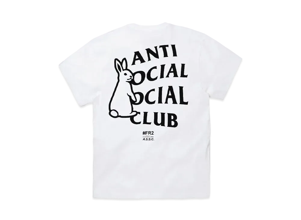 ANTI SOCIAL SOCIAL CLUB collaboration with #FR2 Rabbit Icon T-shirt "White"