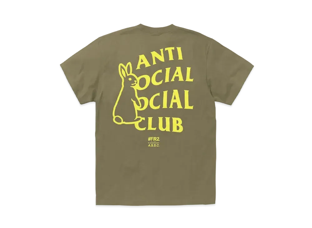 ANTI SOCIAL SOCIAL CLUB collaboration with #FR2 Rabbit Icon T-shirt "Brown"