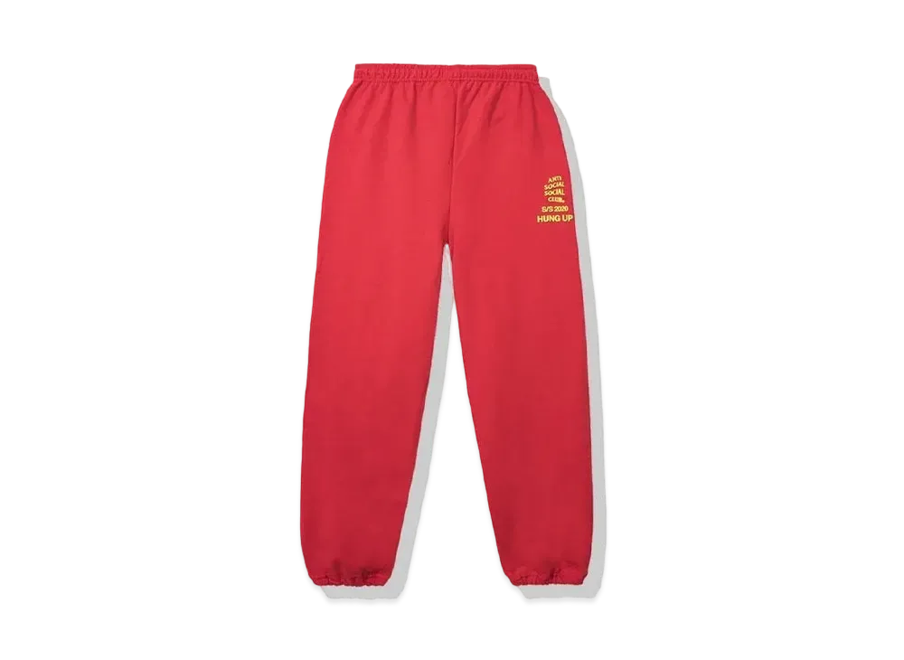 ANTI SOCIAL SOCIAL CLUB Dialtone Sweatpants "Red" (SS20)
