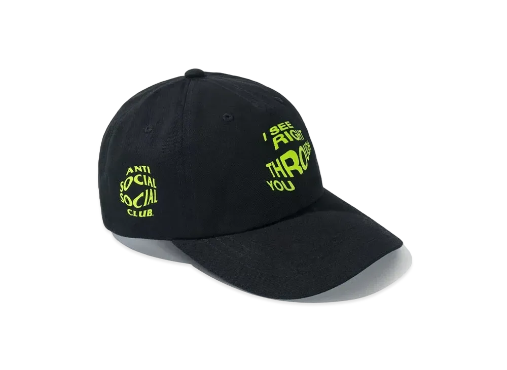 ANTI SOCIAL SOCIAL CLUB Crystal Clear Cap "Black" (FW20)