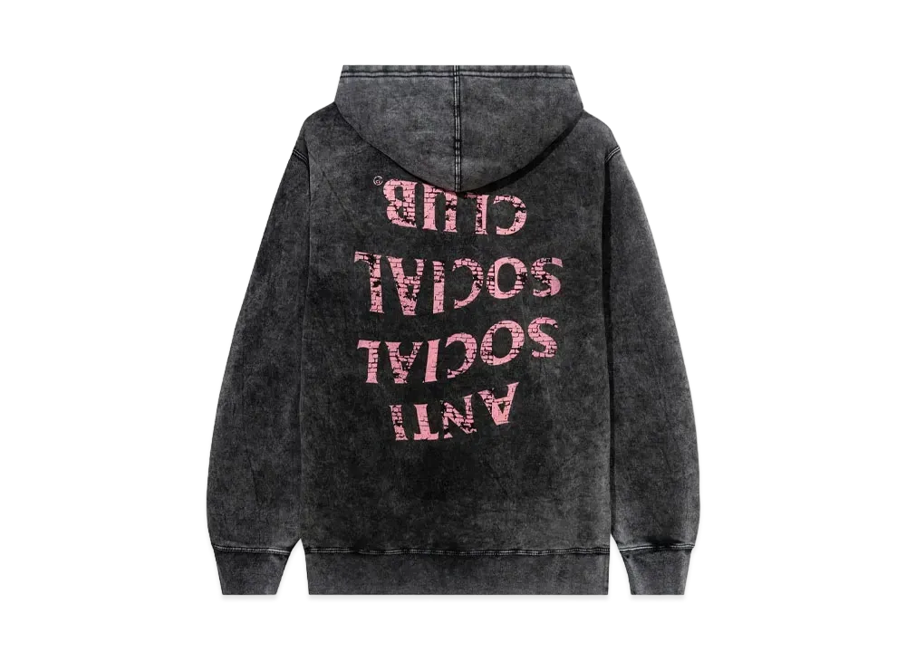 ANTI SOCIAL SOCIAL CLUB SS22 Fall Through The Cracks Washed Hoodie "Black"
