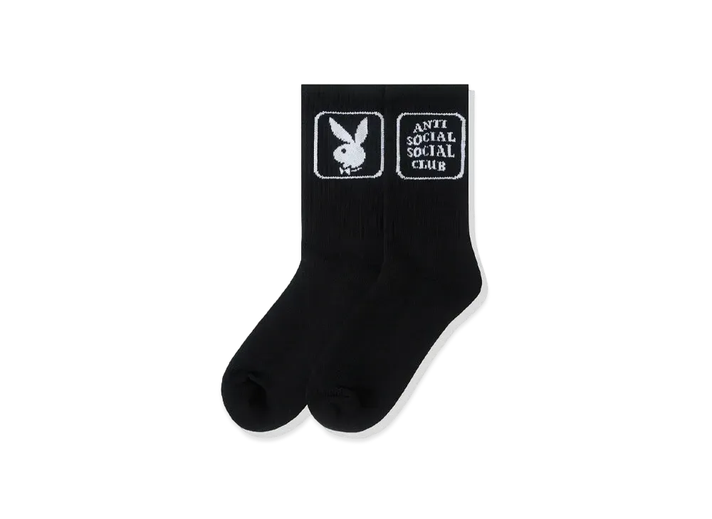 ANTI SOCIAL SOCIAL CLUB SS22 Playboy x ASSC Bunny Socks "Black"