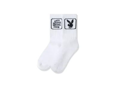 ANTI SOCIAL SOCIAL CLUB SS22 Playboy x ASSC Bunny Socks "White"