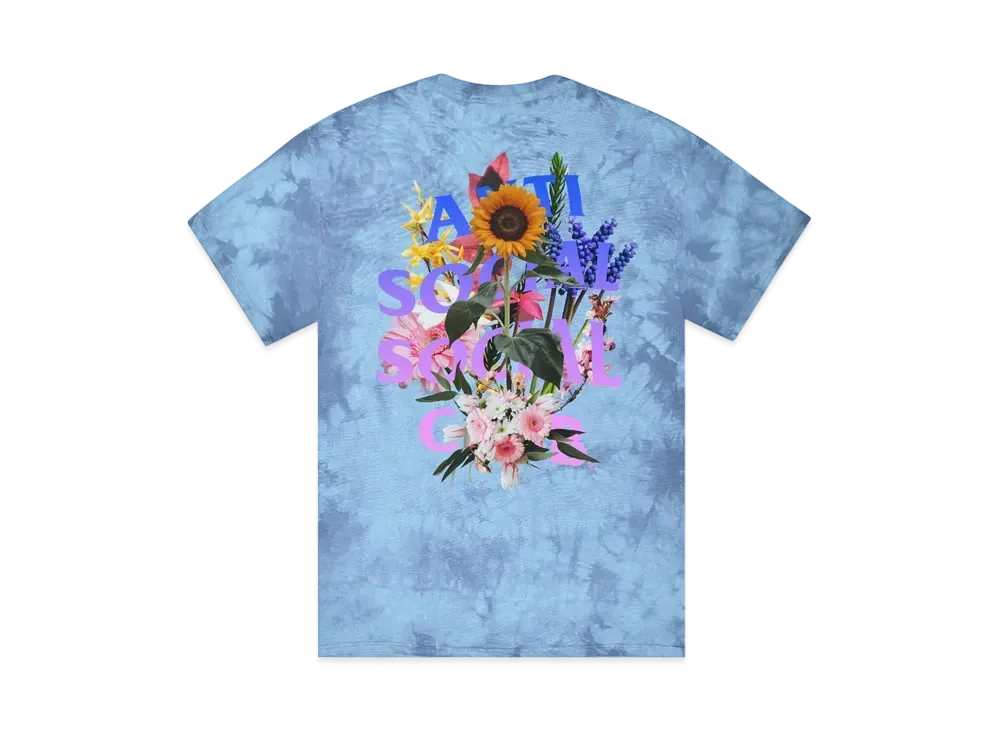 ANTI SOCIAL SOCIAL CLUB FW22 Bouquet For The Old Days Tie Dye Tee "Blue"
