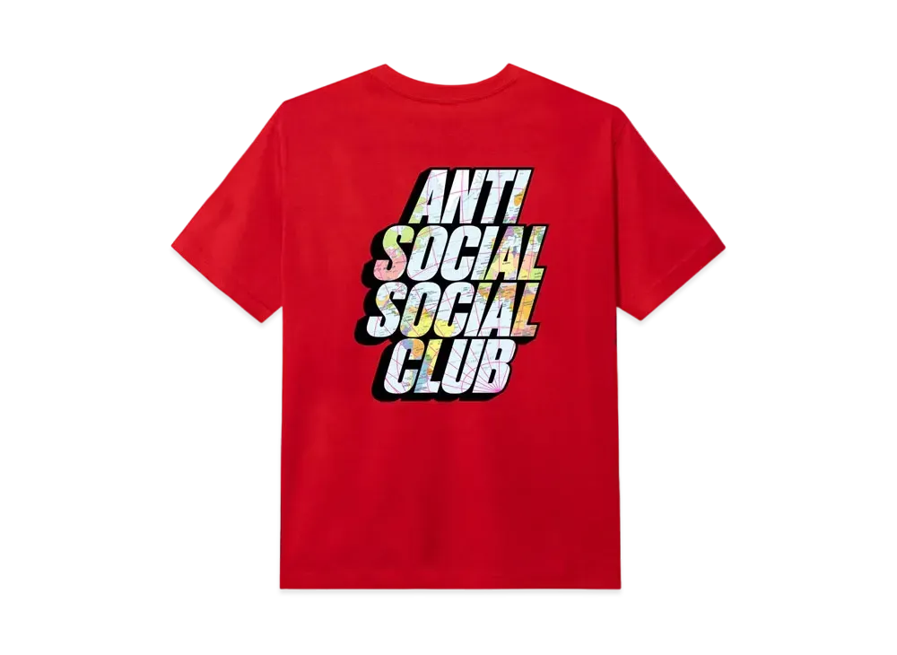 ANTI SOCIAL SOCIAL CLUB FW22 Drop A Pin Tee "Red"