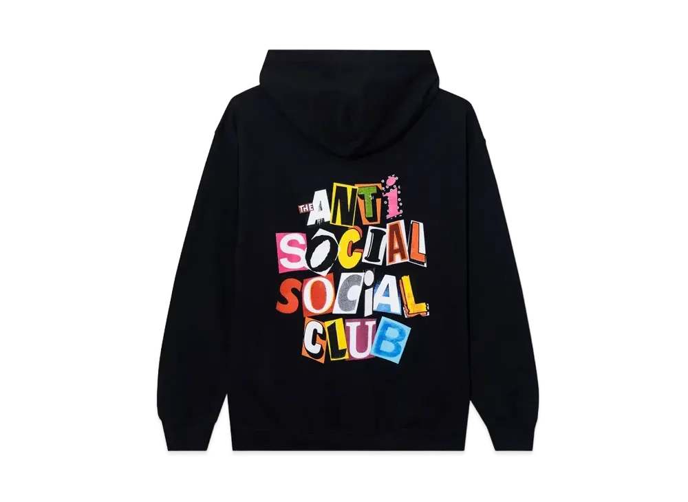 ANTI SOCIAL SOCIAL CLUB FW22 Torn Pages Of Our Story Zip Hoody "Black"