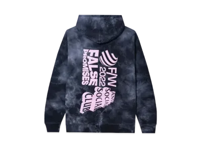 ANTI SOCIAL SOCIAL CLUB FW22 False Promises Tie Dye Hoody "Black"