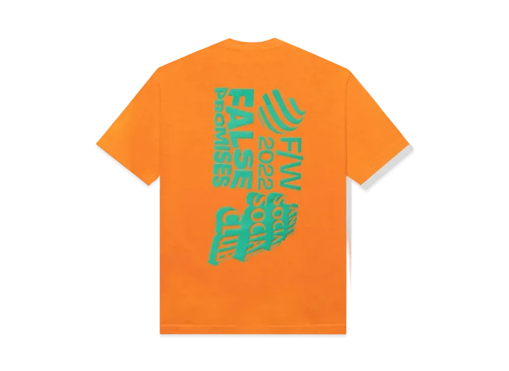 ANTI SOCIAL SOCIAL CLUB FW22 False Promises Tee "Orange"