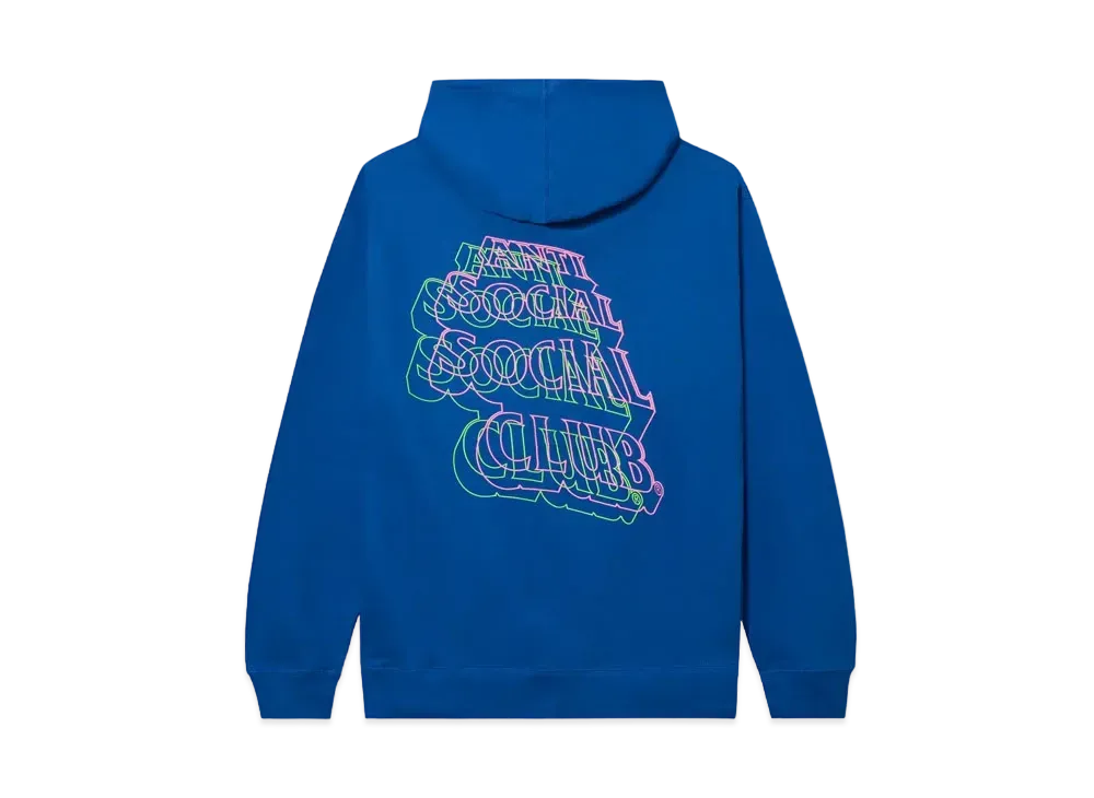 ANTI SOCIAL SOCIAL CLUB FW22 Neon Lights And A Lot Of Rain Hoody "Blue"