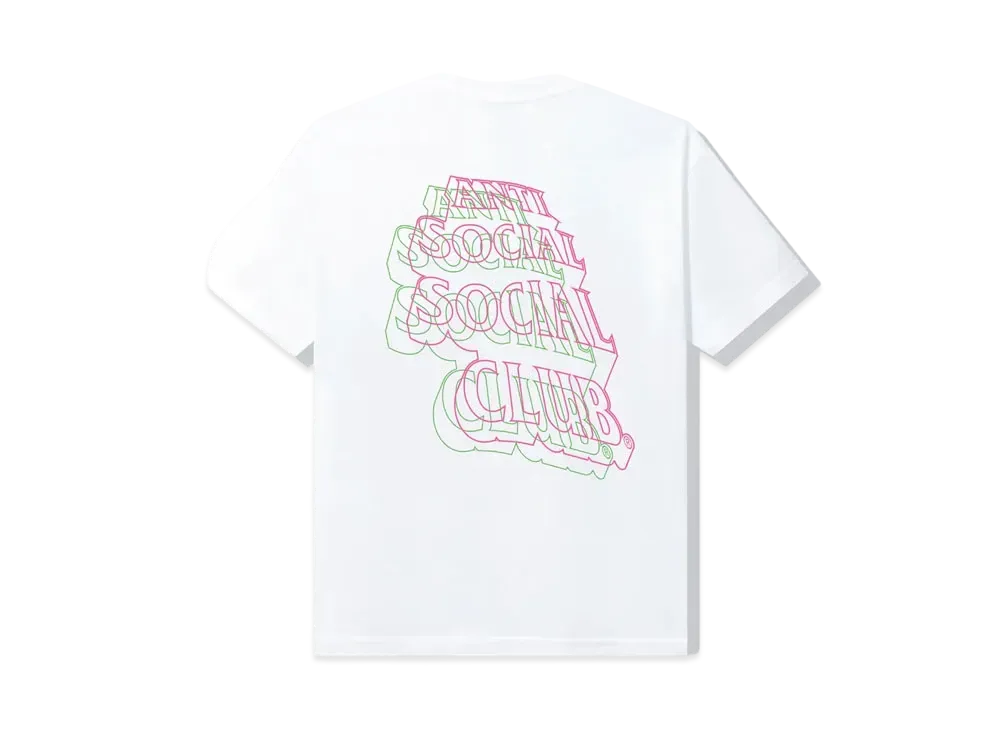ANTI SOCIAL SOCIAL CLUB FW22 Neon Lights And A Lot Of Rain Tee "White"