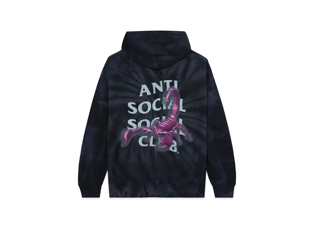 ANTI SOCIAL SOCIAL CLUB FA22 Moodsting Black Tie Dye Hoodie "Black"