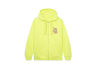 ANTI SOCIAL SOCIAL CLUB FA22 Coral Crush Yellow Zip Hoodie "Yellow"