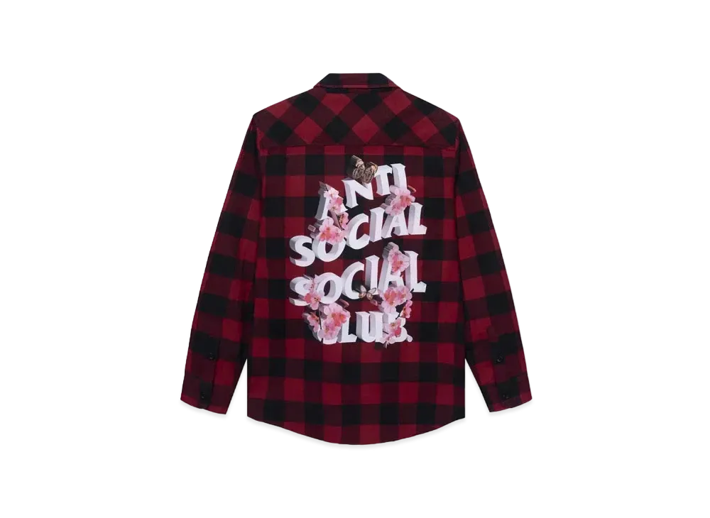 ANTI SOCIAL SOCIAL CLUB FA22 Happiest Place On Earth Red Flannel "Red"