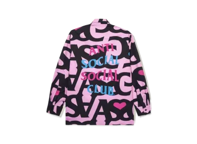 ANTI SOCIAL SOCIAL CLUB FA22 Negative Space L/S Cotton Button Up Pink "Pink"