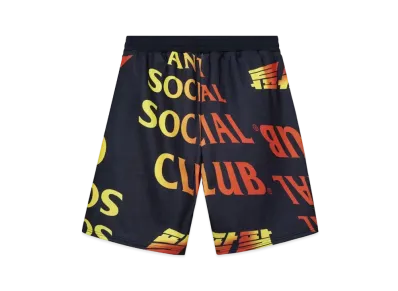 ANTI SOCIAL SOCIAL CLUB FA22 Whisped Black Terry Fleece Shorts "Black"