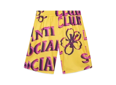 ANTI SOCIAL SOCIAL CLUB FA22 Coral Crush Bored Yellow Mesh Shorts "Yellow"