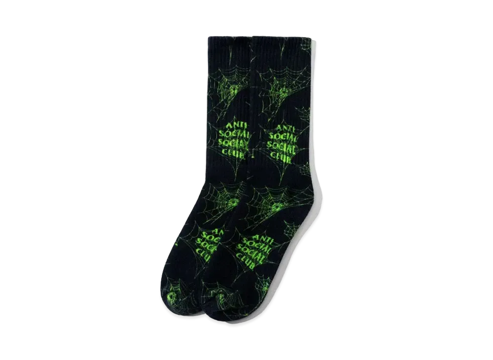 ANTI SOCIAL SOCIAL CLUB FA22 Crawling In The Dark Black Socks "Black"
