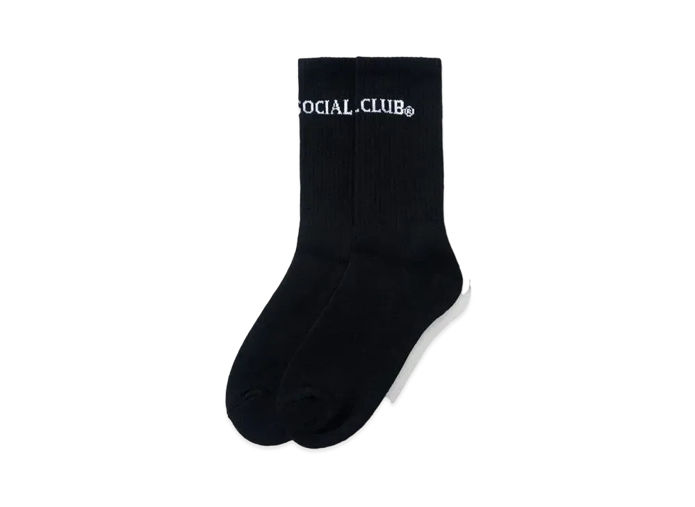 ANTI SOCIAL SOCIAL CLUB FA22 Catchphrase Black Socks "Black"