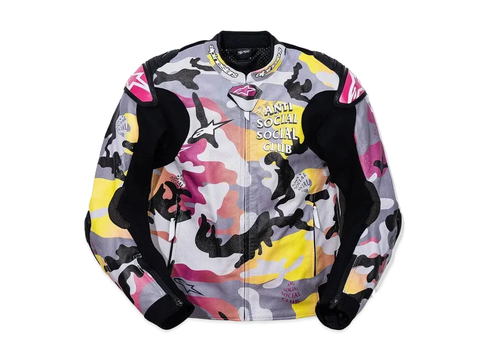 ANTI SOCIAL SOCIAL CLUB x Alpinestars Missile V2 Leather Jacket "Camo"