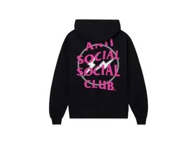 ANTI SOCIAL SOCIAL CLUB x FRAGMENT Half Tone Logo Hoodie "Black Pink"