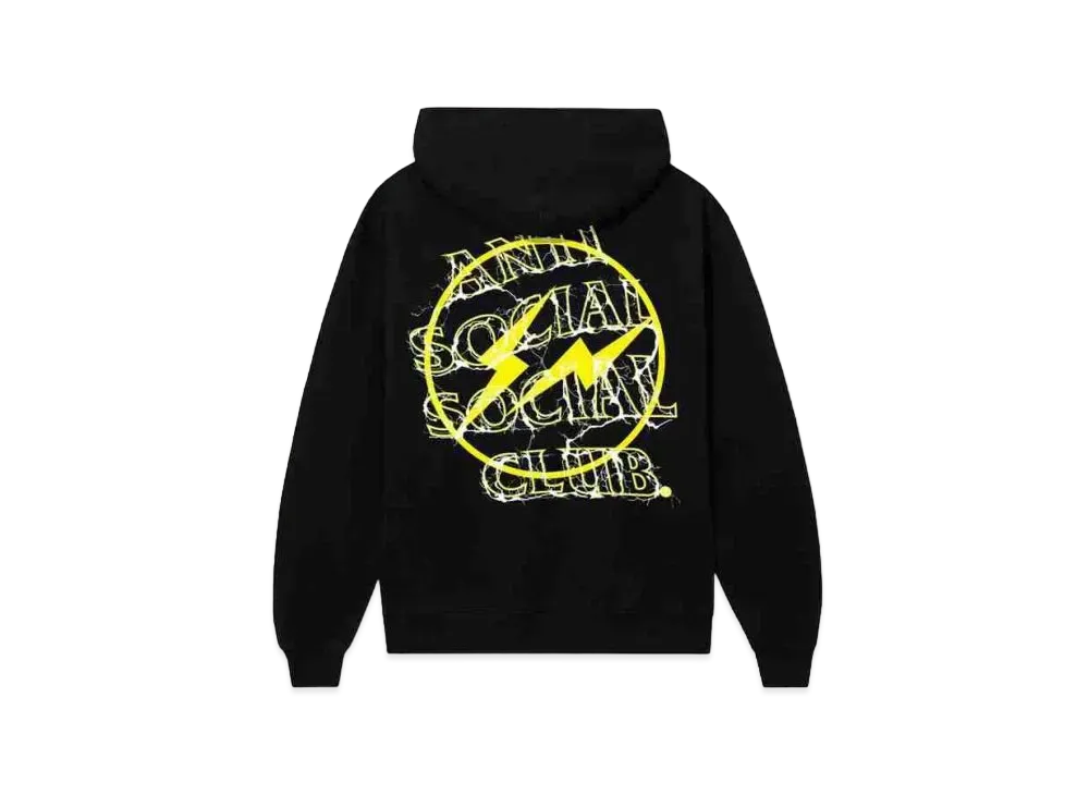 ANTI SOCIAL SOCIAL CLUB x FRAGMENT Bolt Hoodie "Black Yellow"