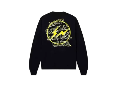 ANTI SOCIAL SOCIAL CLUB x FRAGMENT Bolt Crewneck "Black Yellow"
