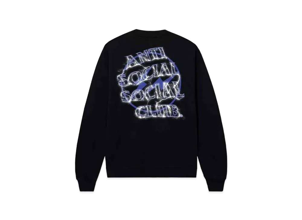 ANTI SOCIAL SOCIAL CLUB x FRAGMENT Bolt Crewneck "Black Navy"