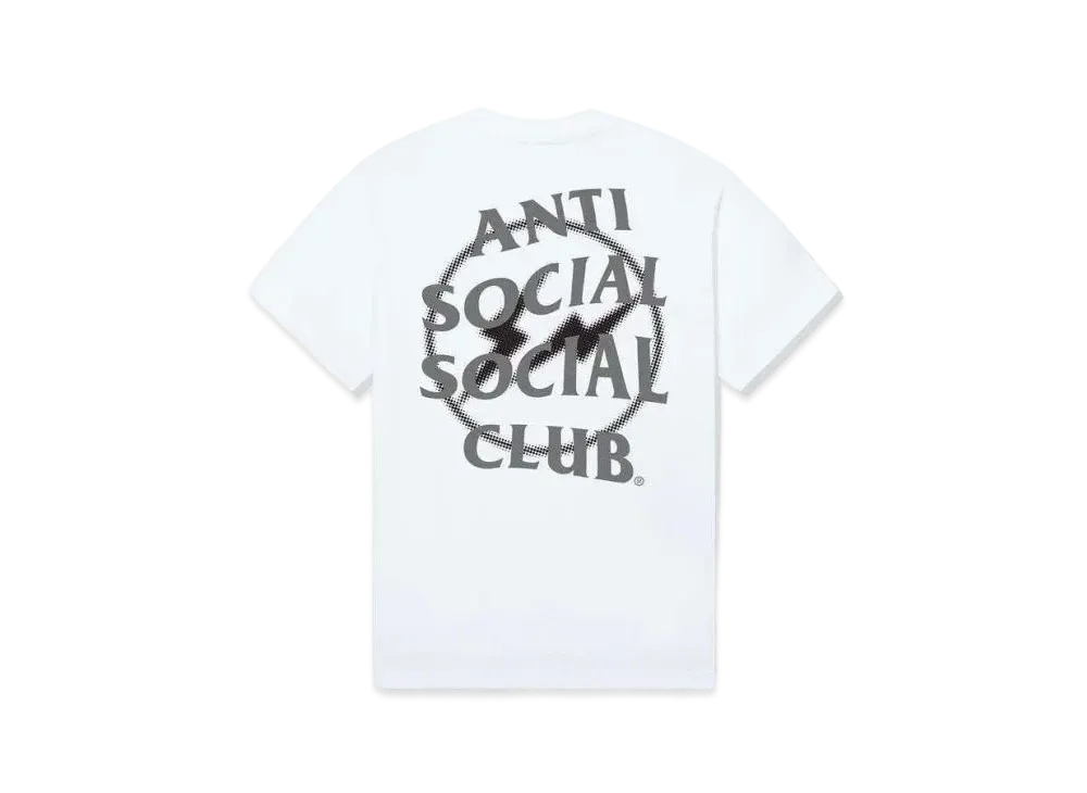 ANTI SOCIAL SOCIAL CLUB x FRAGMENT Half Tone Logo Tee "White Grey"