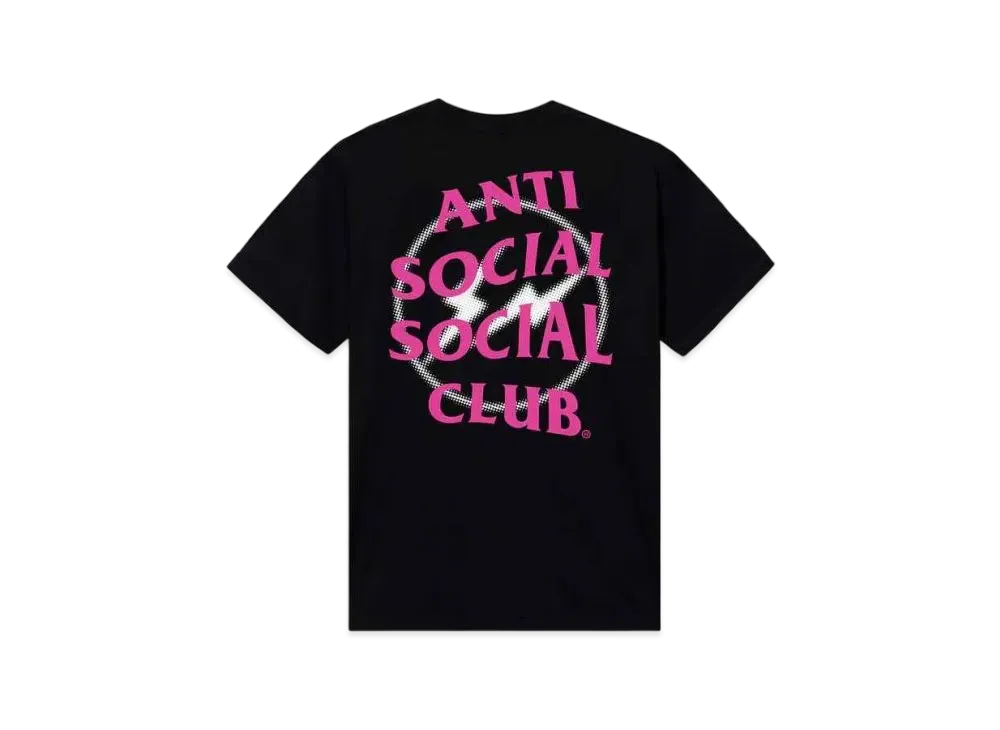 ANTI SOCIAL SOCIAL CLUB x FRAGMENT Half Tone Logo Tee "Black Pink"