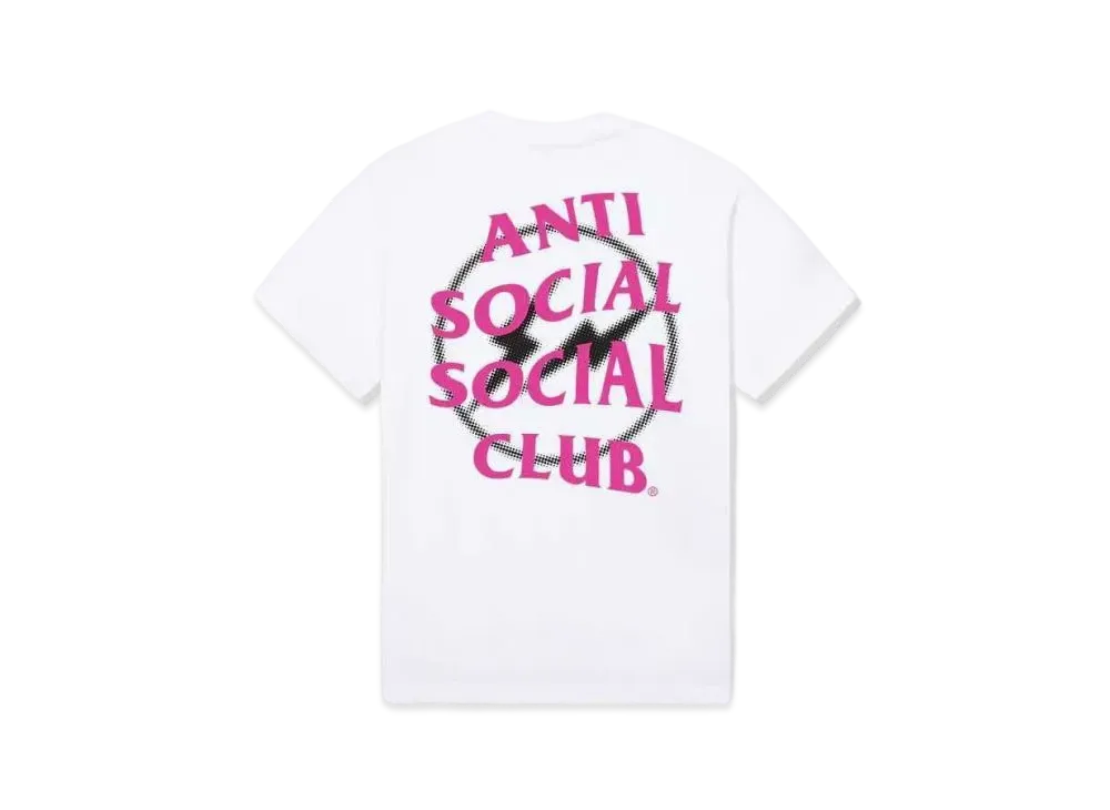 ANTI SOCIAL SOCIAL CLUB x FRAGMENT Half Tone Logo Tee "White Pink"