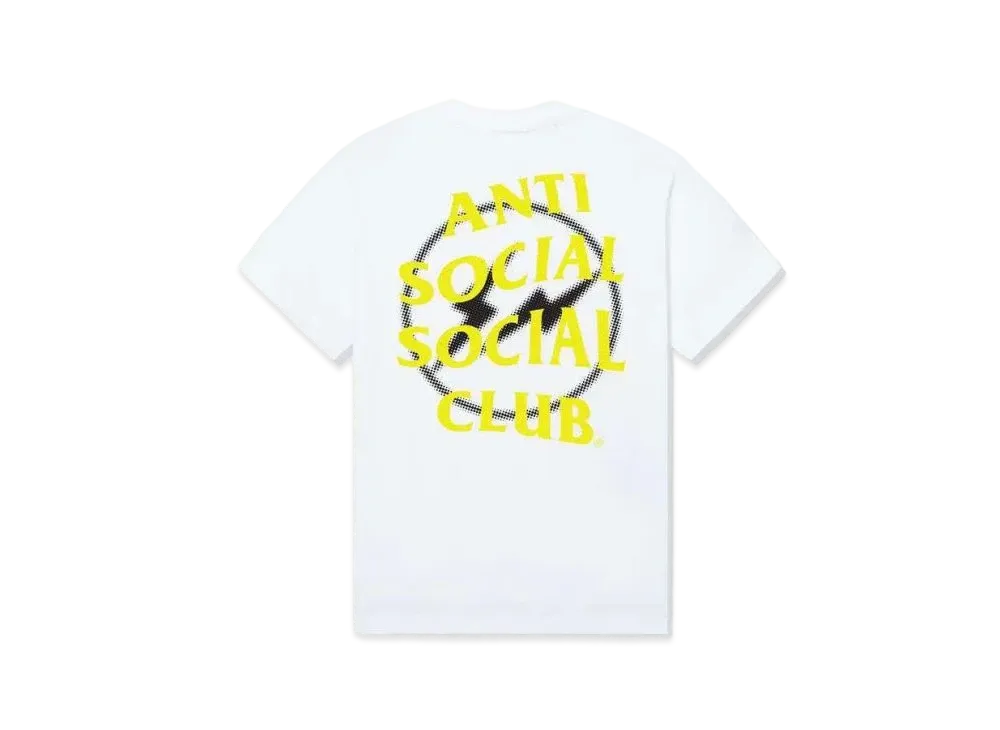 ANTI SOCIAL SOCIAL CLUB x FRAGMENT Half Tone Logo Tee "White Yellow"