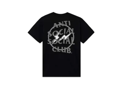 ANTI SOCIAL SOCIAL CLUB x FRAGMENT Half Tone Logo Tee "Black Grey"