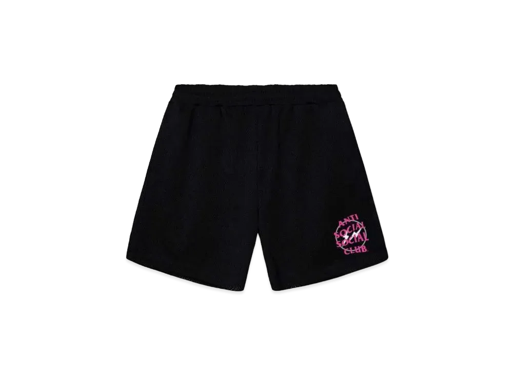 ANTI SOCIAL SOCIAL CLUB x FRAGMENT Half Tone Logo Short "Black Pink"